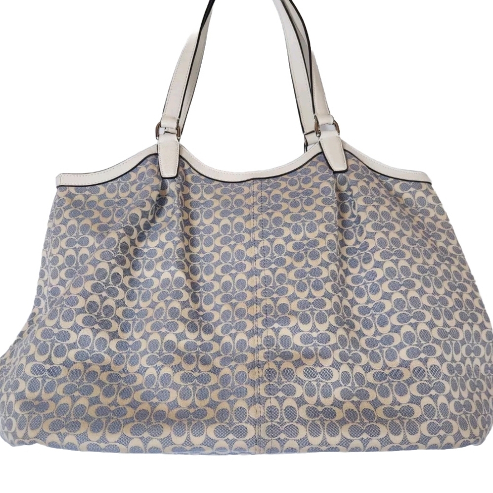 COACH SIGNATURE STRIPE JACQUARD SHOULDER BAG $348 - Picture 3 of 11